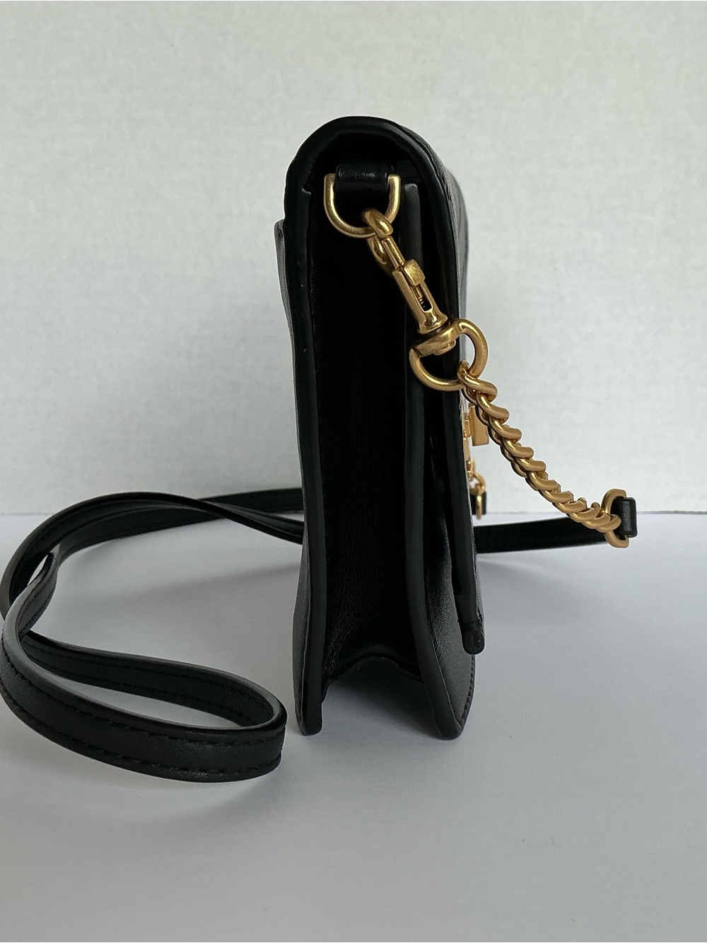 Tory Burch Georgia Quilted Leather Turn Lock Mini Bag in Black - Picture 9 of 16